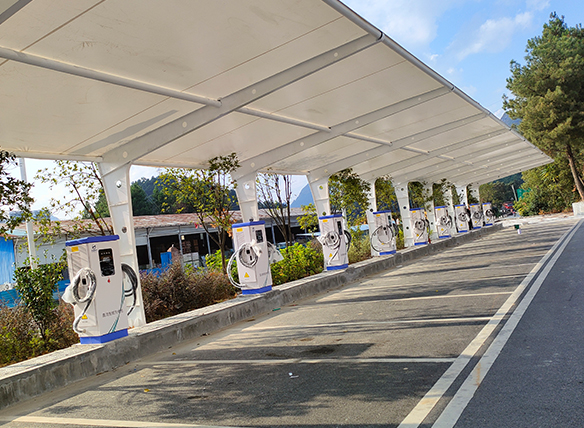 河池市振宏物流膜結構停車棚